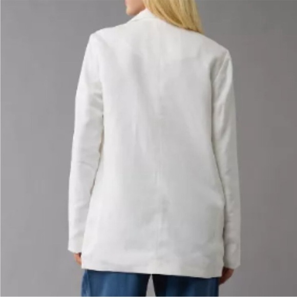 AMERICAN EAGLE white linen blazer - Picture 6 of 7